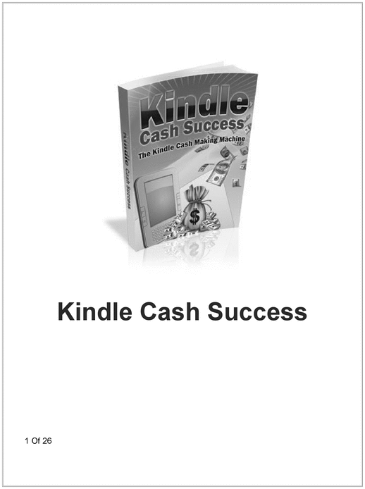 Product picture Kindle Cash Success
